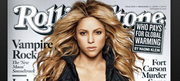 Shakira portada revista Rolling Stones noviembre 2009